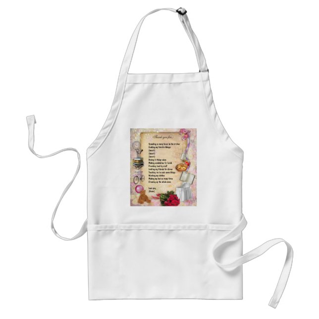Thank you, Mum (customisable) Standard Apron (Front)