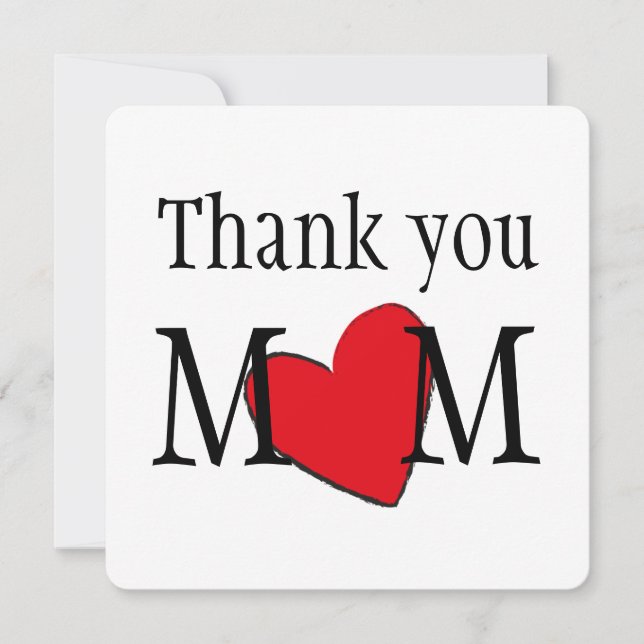 Thank You Mum Customised  Card (Front)