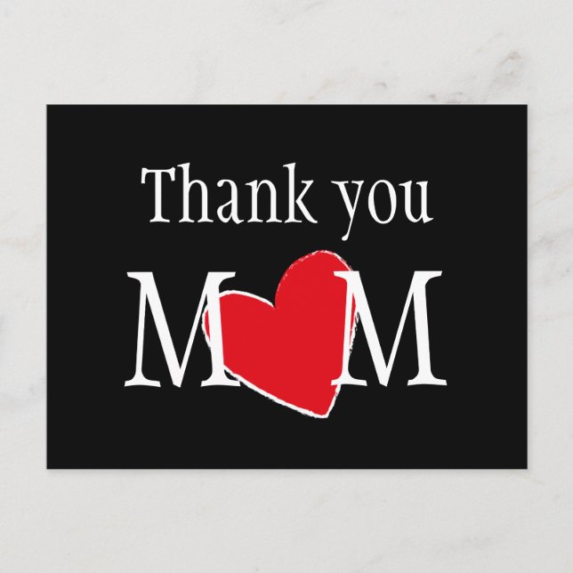 Thank You Mum Customised  Postcard (Front)