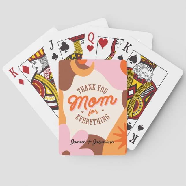 "Thank you mum for everything" Playing Cards (Back)