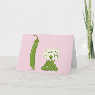 Thank You Mum Greeting with Peapod and Peas Card