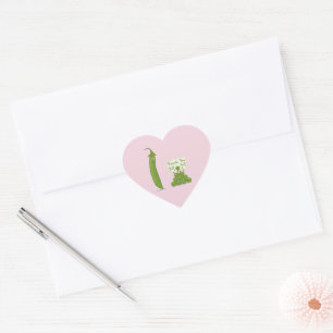 Thank You Mum Greeting with Peapod and Peas Heart Sticker