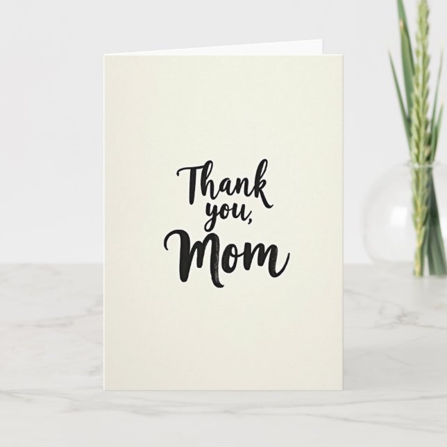 Thank You Mum Script Art Card (Front)