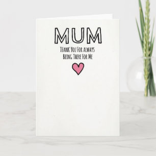 Thank You Mum Simple Love Card