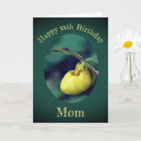 Thank You Mum Yellow Lady Slipper Birthday