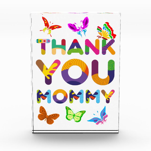 Thank You Mummy Colourful Photo Block (Front)