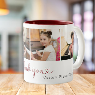 Thank you Music Teacher 4 Photo Modern Two-Tone Coffee Mug