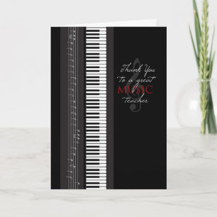 Thank You Music Teacher Card