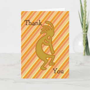Thank You Music Teacher Gold Kokopelli with Flute Card