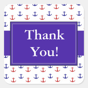 Thank You Nautical Anchors Stickers