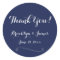 Thank You Navy Blue Elegant Wedding Stickers