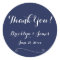 Thank You Navy Blue Elegant Wedding Stickers
