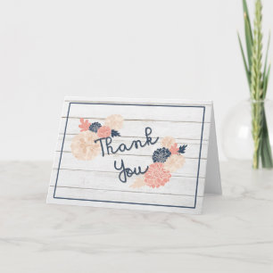 Thank You Navy Blush card