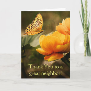 Thank You Neighbor,Custom Flower Garden Floral Card