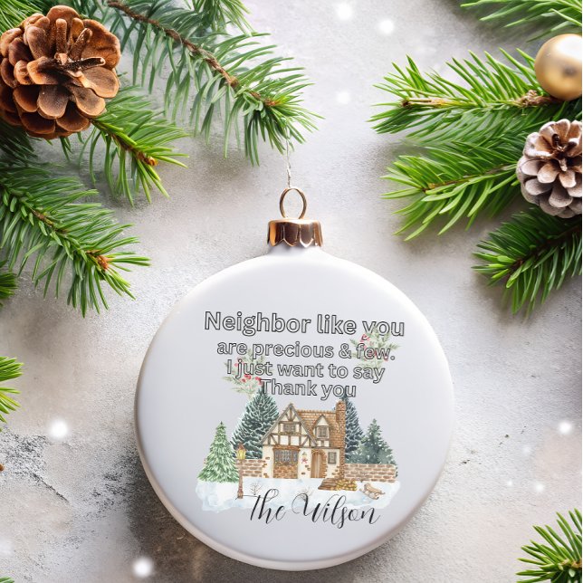 Thank You Neighbours Heart Christmas 2025 Ceramic Tree Decoration (Creator Uploaded)