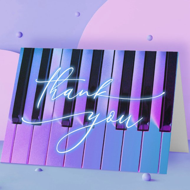 thank you neon piano card (Creator Uploaded)