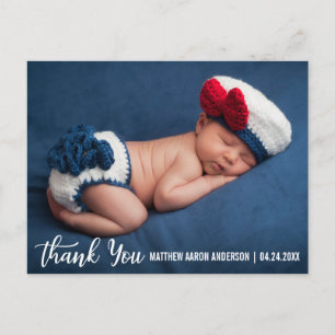 Thank You New Baby Modern W Postcard