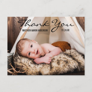 Thank You New Baby Photo Announcement Postcard BT
