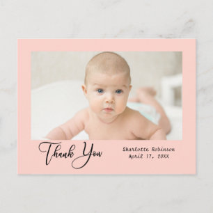 Thank You New Baby Photo Postcard