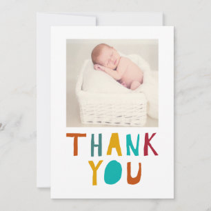 Thank you Newborn Baby Shower Cute Typography