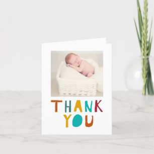Thank you Newborn Baby Shower Cute Typography