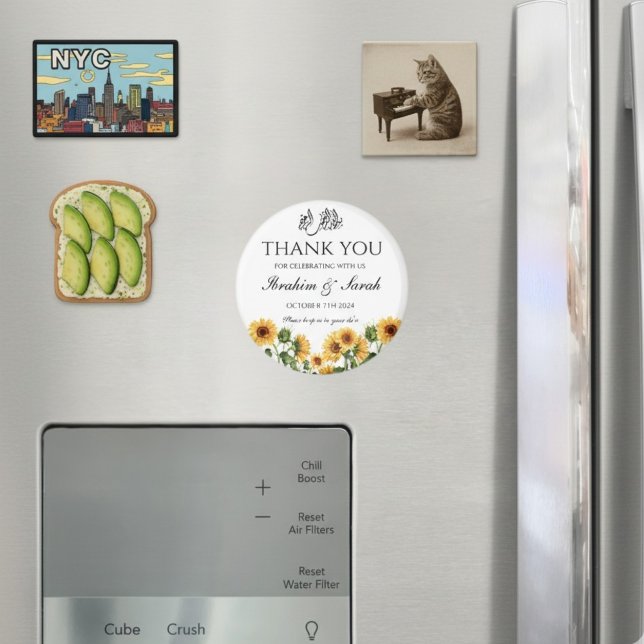 Thank You nikah muslim wedding favour floral  Magnet (Creator Uploaded)