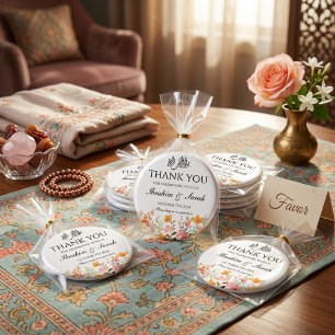 Thank You nikah muslim wedding favour floral  Magnet