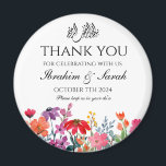 Thank You nikah muslim wedding favour floral round Magnet<br><div class="desc">Thank You nikah muslim wedding favour floral round magnet</div>