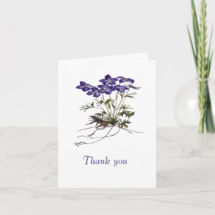 Thank you note botanical flower card