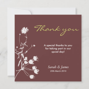 Thank you note card