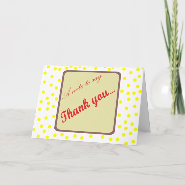 Thank you note card (Front)