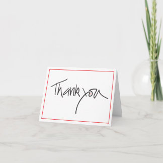 Thank you note card