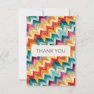 Thank you note card 4 Bar size card