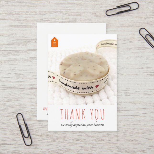Thank You Note Card | Designed for Makers (Front/Back In Situ)