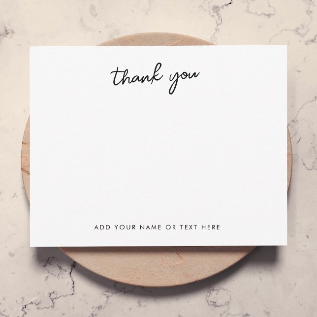 Thank you Note Card | Minimal Typography White (Creator Uploaded)