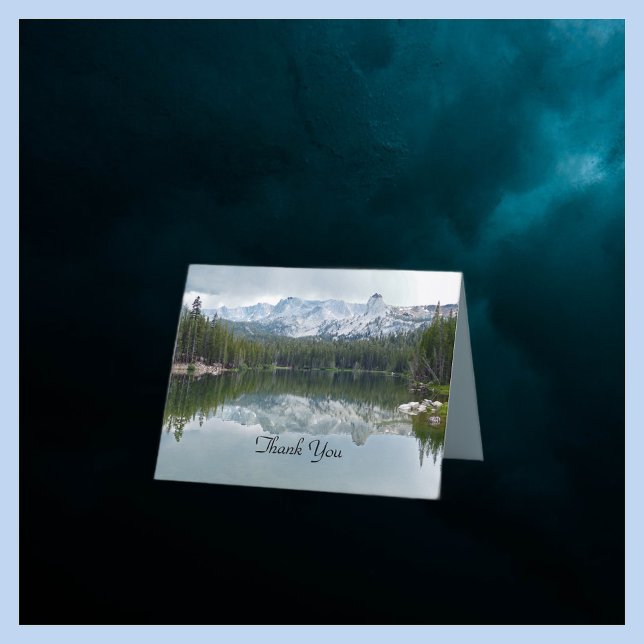 Thank You Note Card, Mountains, Lake, Blank Inside Card (Creator Uploaded)