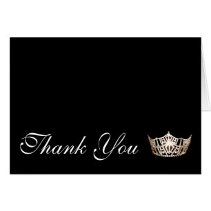 Thank You Note Card Pageant Crown