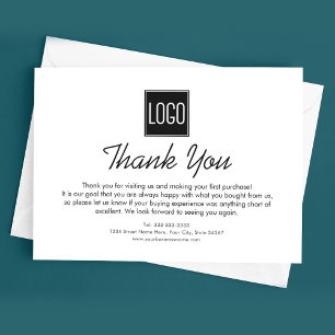 Thank You Note Custom Logo Stationery