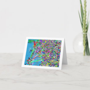 Thank you note designed with an eye gaze device. card