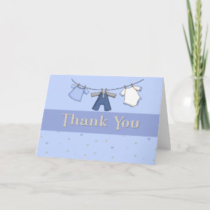 Thank You Note for Baby Boy Card