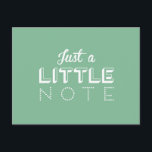 Thank you note postcard<br><div class="desc">Postcard size Thank you Note with room for your own message. When you want to say thank you or I appreciate you this postcard is perfect.</div>