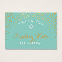 THANK YOU NOTE rustic spot confetti gold MINT