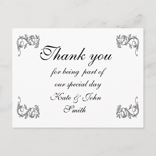Thank you note Template Postcard (Front)