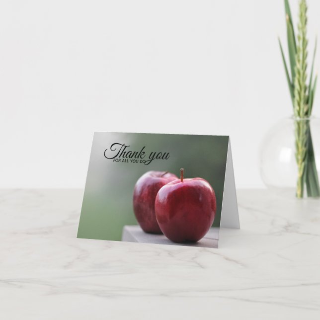 Thank You Note To Teachers and Other Educators Card (Front)