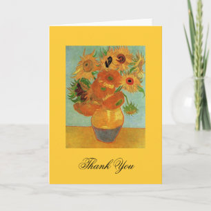 thank you note Vincent van Gogh Sunflowers