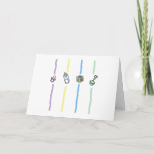 Thank You Note with Baby Objects Card