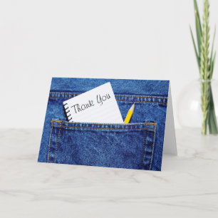 Thank You Notebook in Pocket