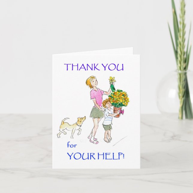 Thank You Notecard for Help Received (Front)
