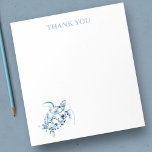 Thank You Notepads Sea Turtle Stationery<br><div class="desc">Elegant and coastal,  this personalised stationery features the words "Thank You" with a watercolor sea turtle in shades of blue. Perfect for weddings or your summer notes. To see more designs like this visit www.zazzle.com/dotellabelle

Watercolor art and design by Victoria Grigaliunas</div>