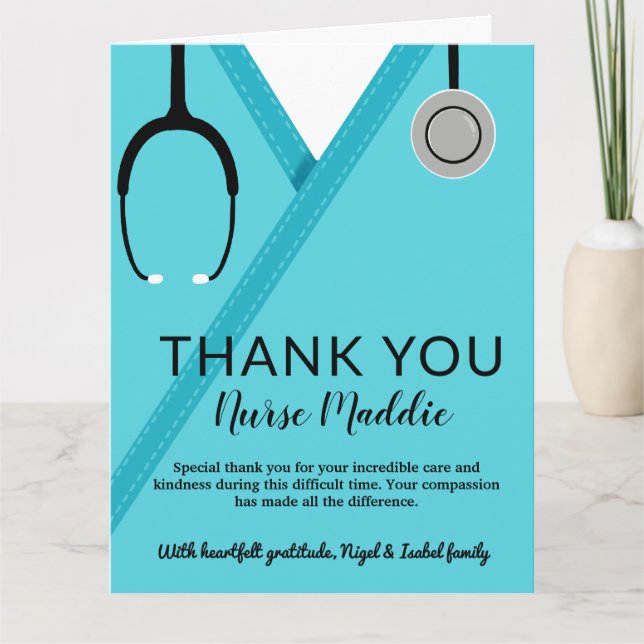 Thank You Nurse and Doctor Card  (Front)